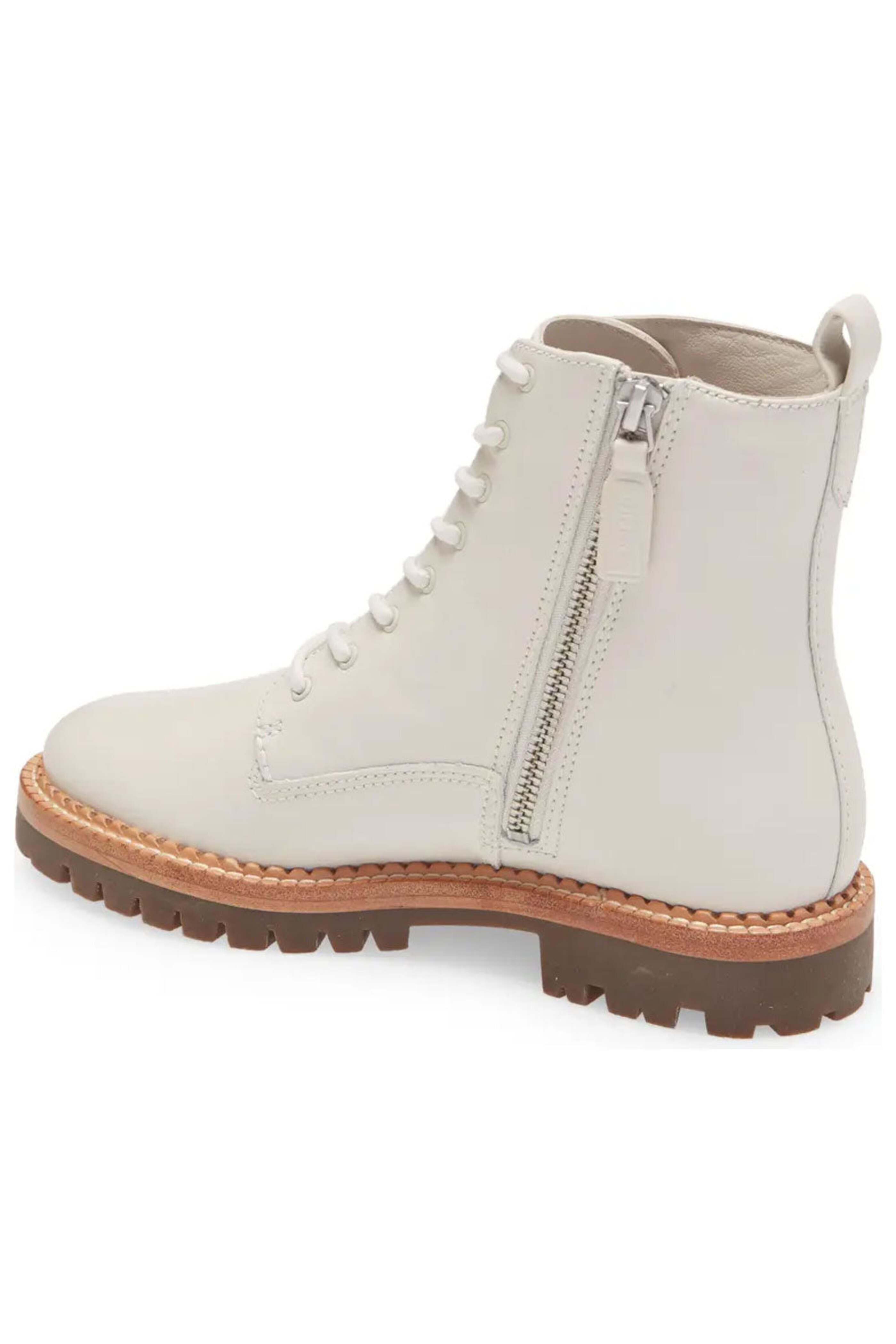 Vince - Cabria Lug Water Repellent Combat Boot in Opaline