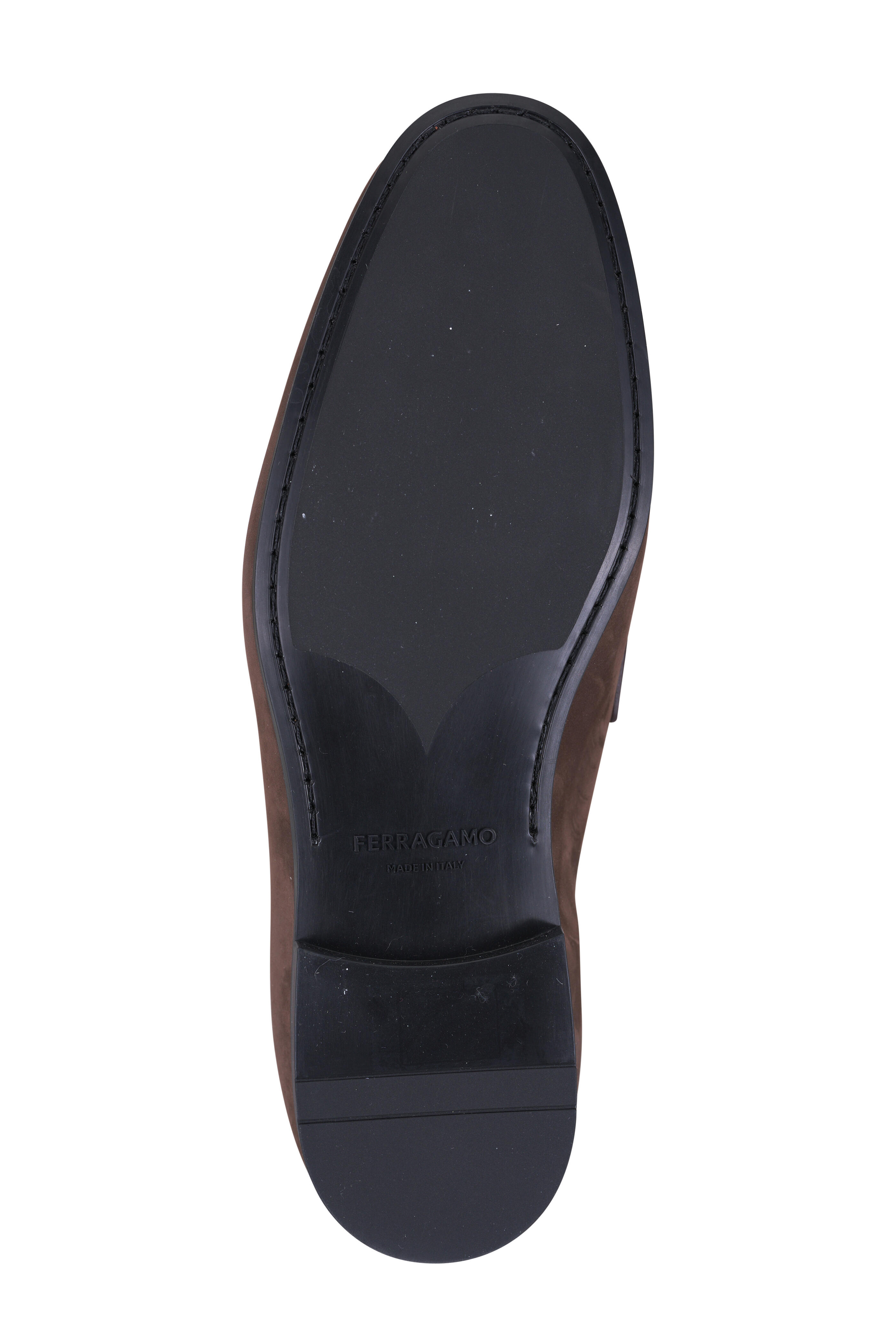 Ferragamo - Touch Dark Brown Nubuck Loafer - view 4