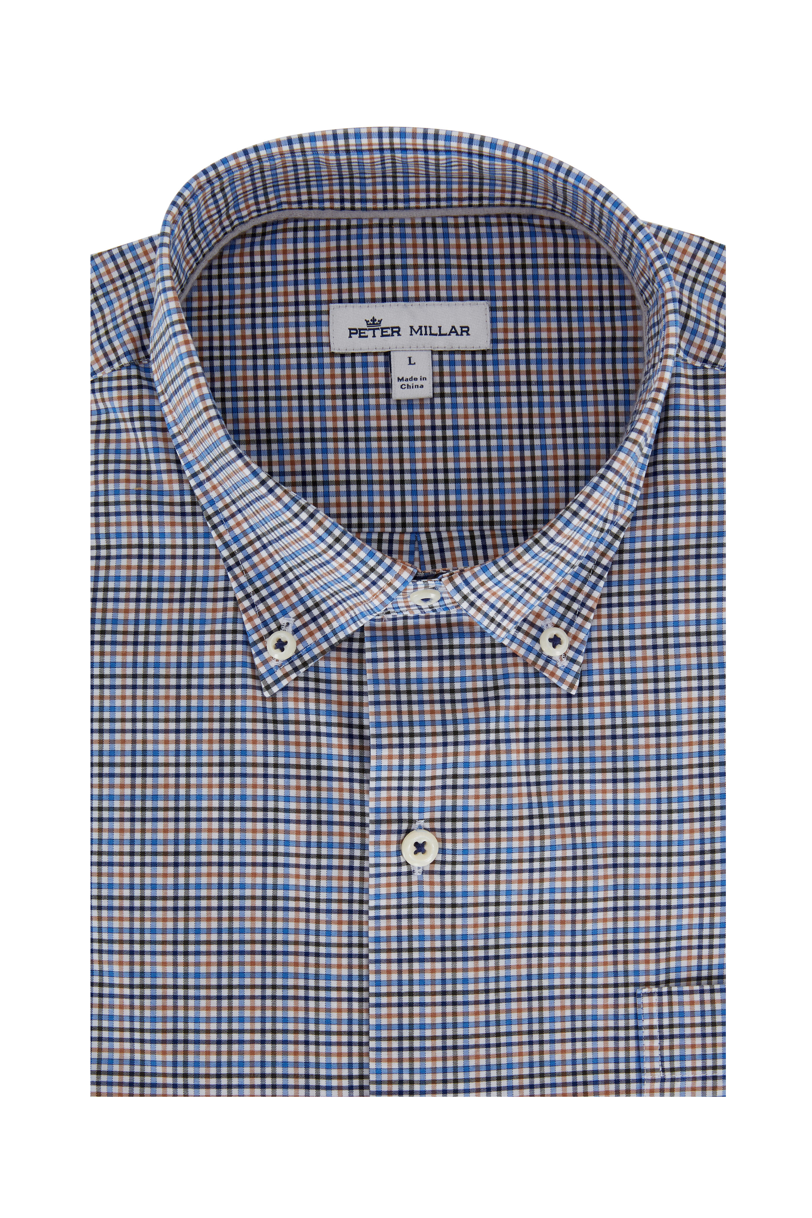 Peter Millar - Anderson Blue Tattersall Sport Shirt