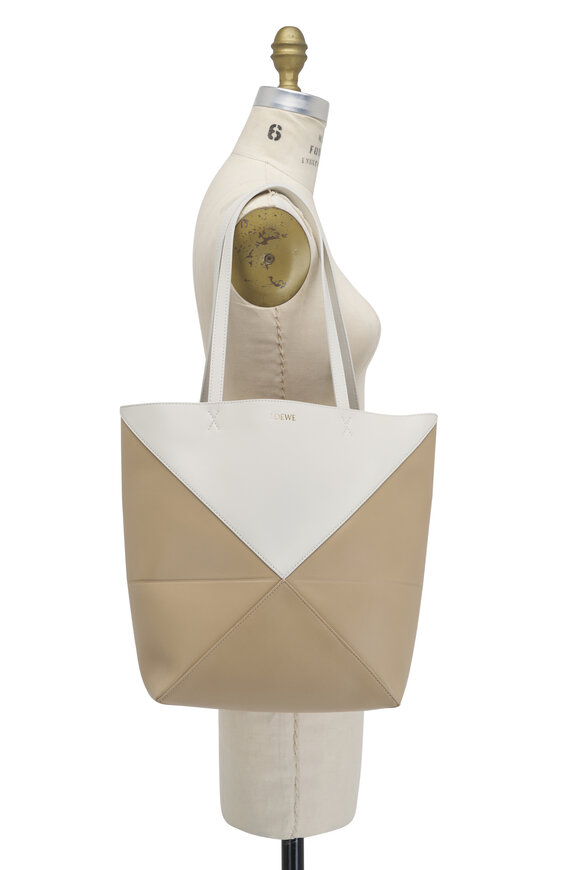 Loewe - Medium Puzzle Fold Soft White Paper Craft Tote 