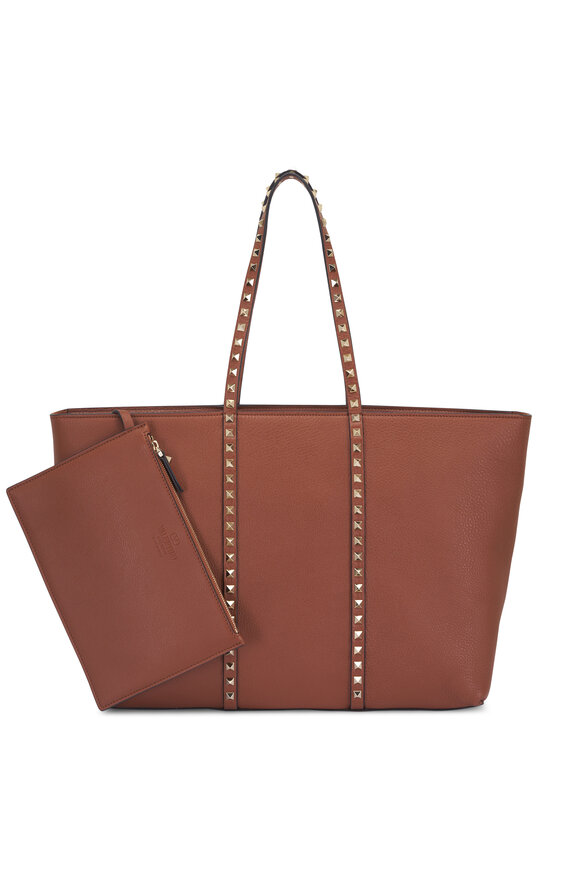 Valentino Garavani Medium Rockstud Selleria Leather Tote - view 6