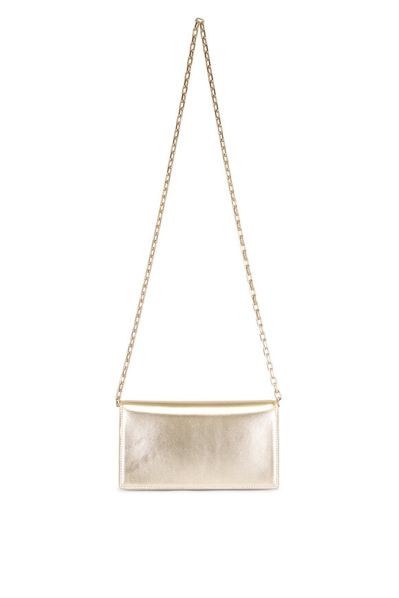 Christian Louboutin Bettina Platino Leather Chain Clutch - view 2