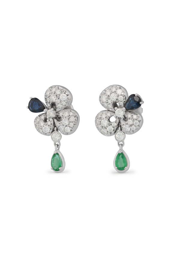 Miseno - Diamond Sapphire & Emerald Ischia Earrings