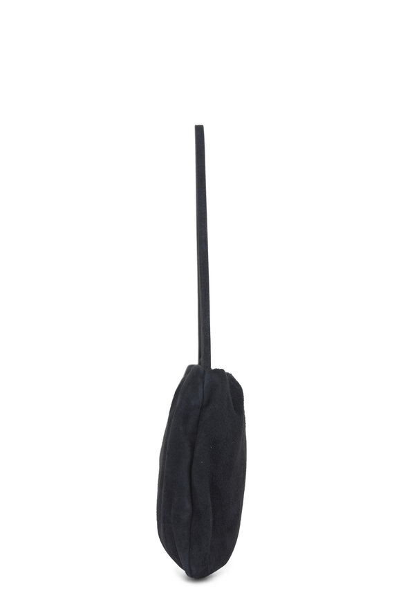 The Row XL Bourse Blue Navy Suede Shoulder Bag - view 3