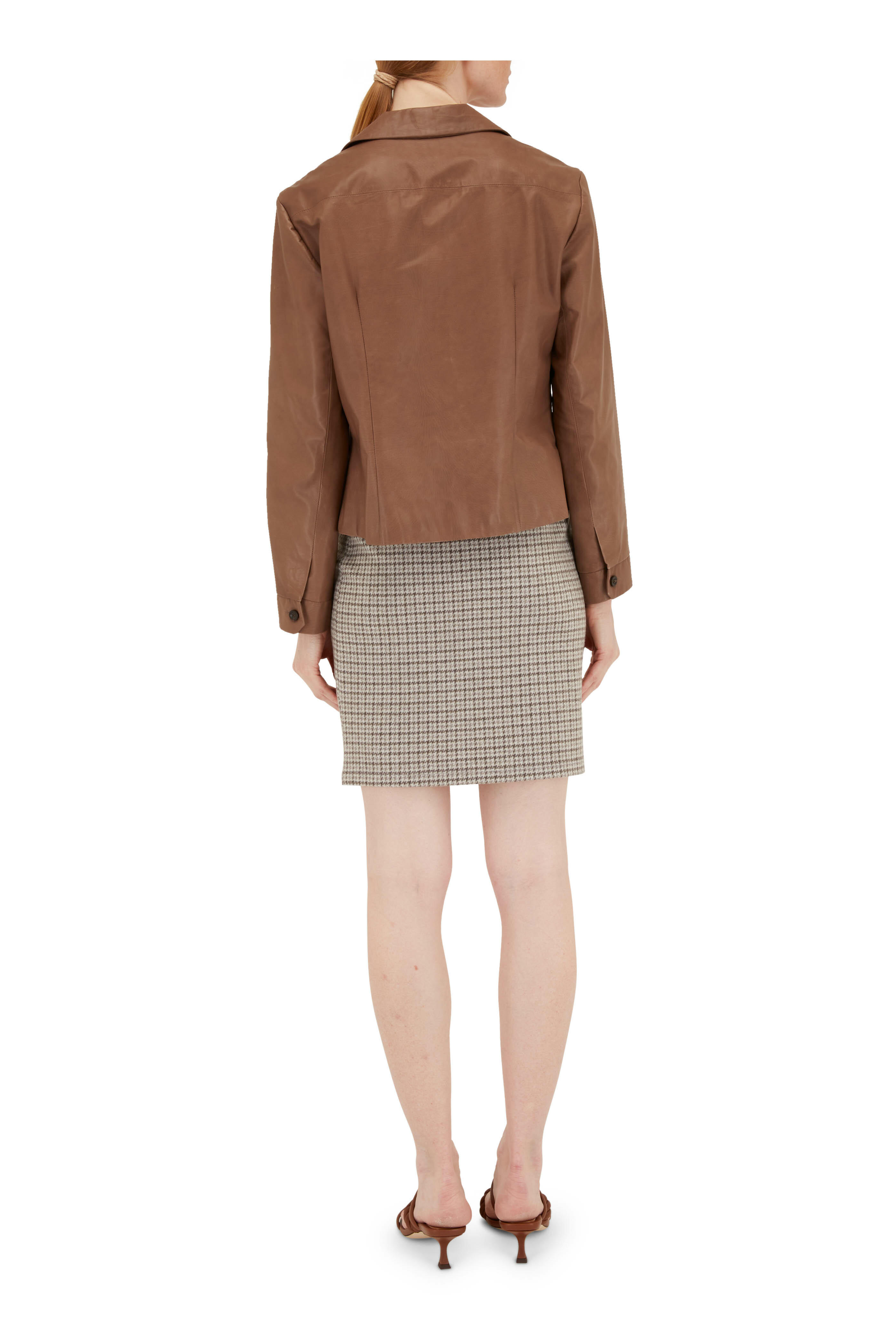 Jimmy Choo - Diosa Tan Leather Braided Sandal, 50mm