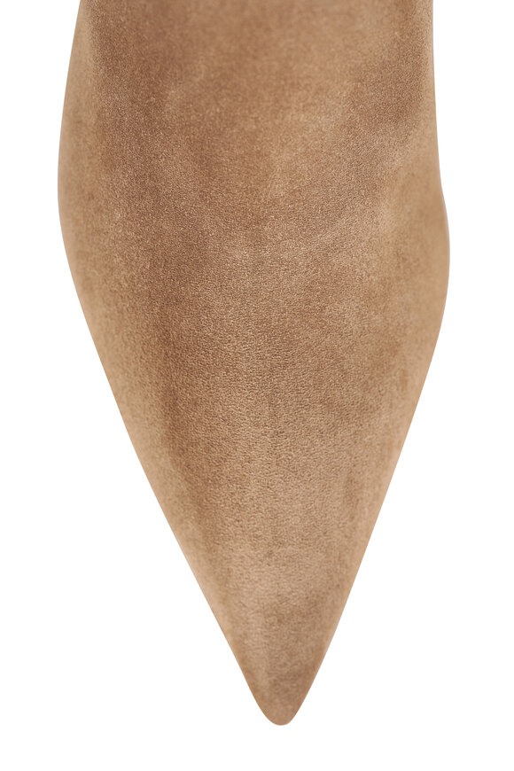 Gianvito Rossi Levy Camoscio Beige Suede Bootie, 55mm - view 5