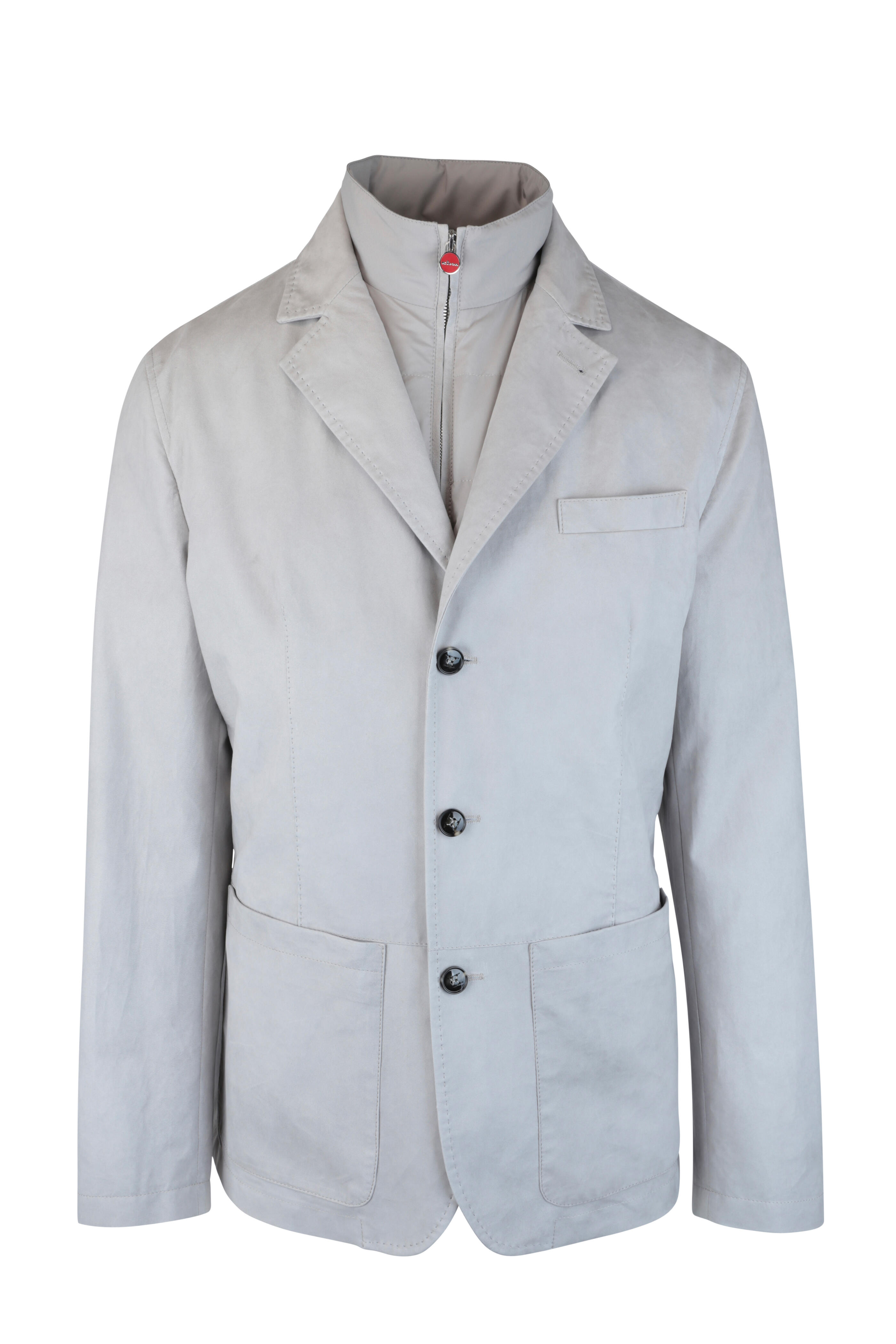Kiton - Ash Suede Convertible Vest & Jacket