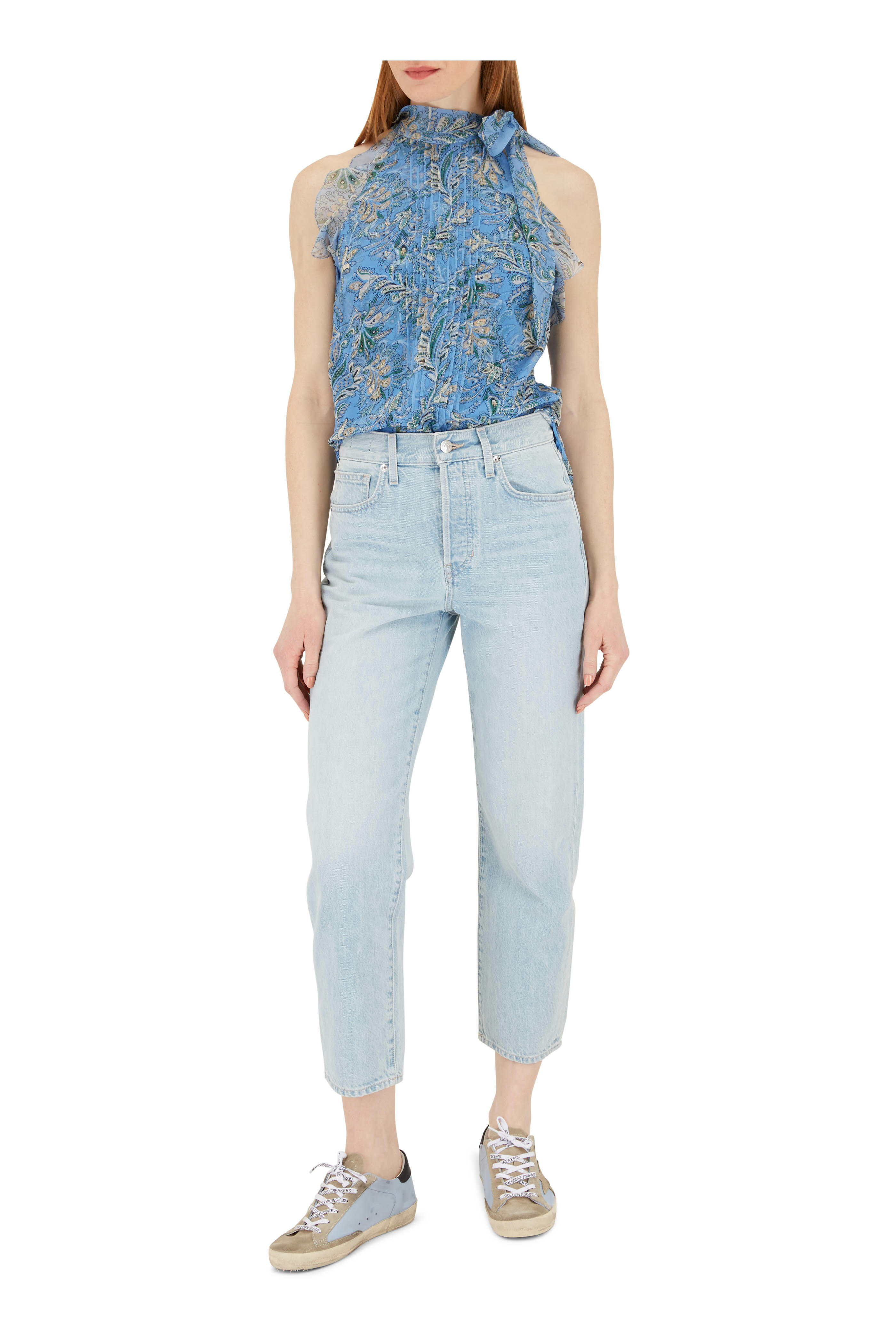 Golden Goose - Super-Star Sky Blue Leather Sneaker