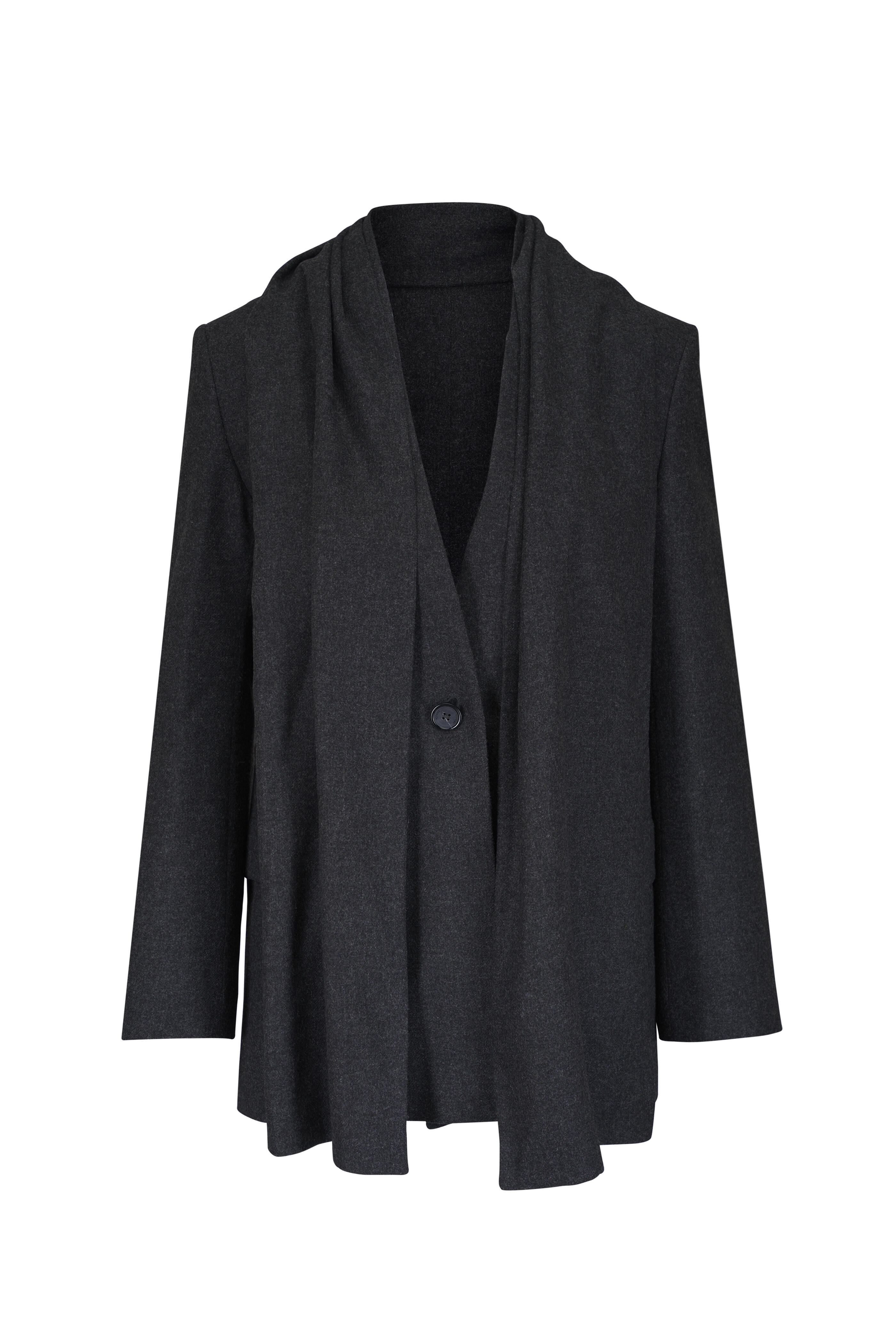 Totême - Charcoal Mélange Scarf Blazer