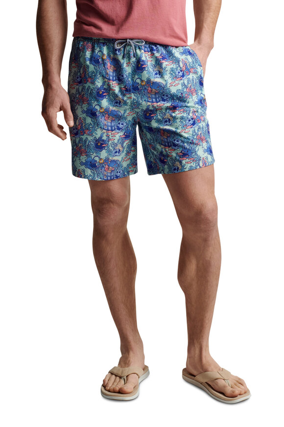 Peter Millar - Mint Chip Lit Up Swim Trunks