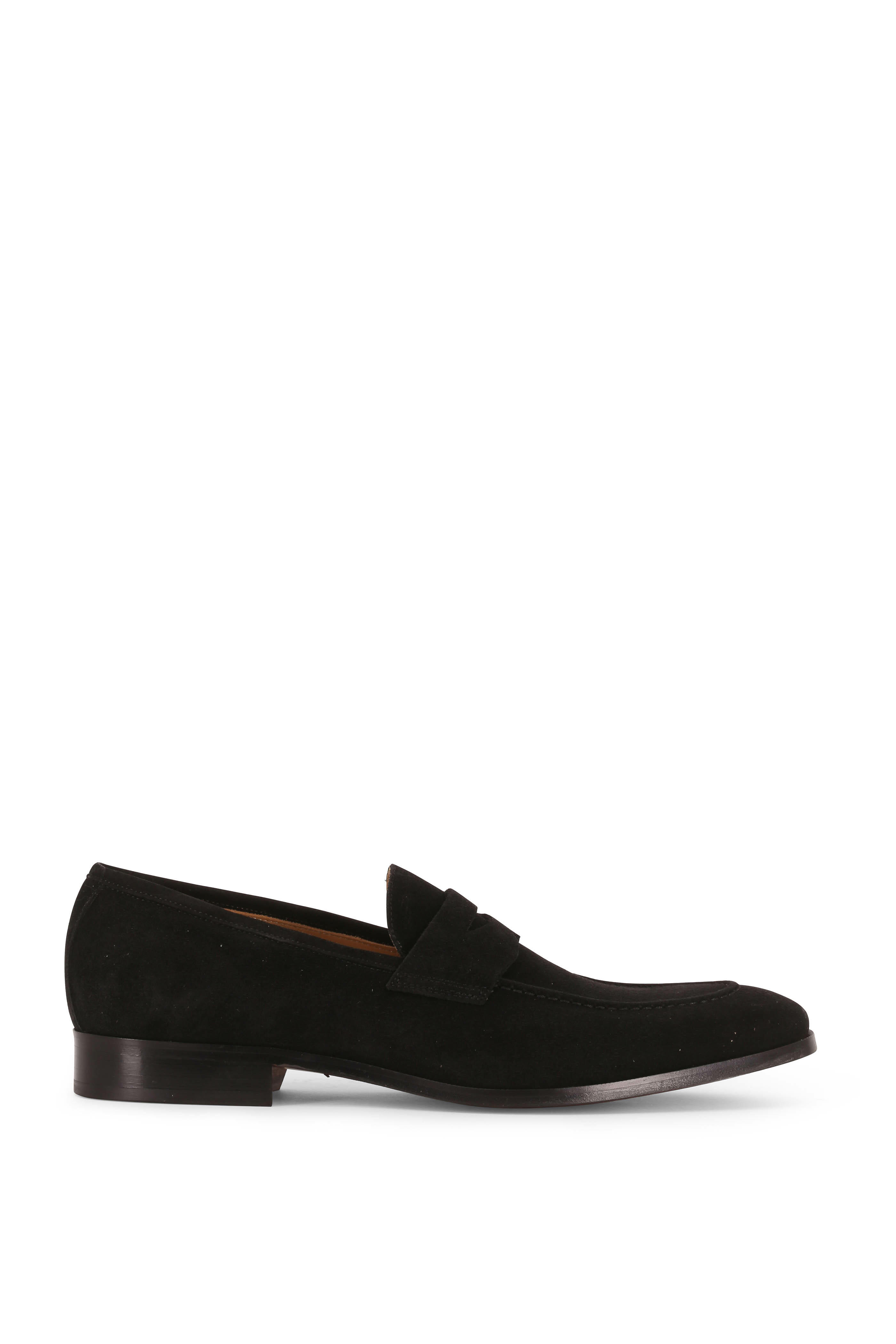 To Boot New York - Tesoro Black Suede Penny Loafer