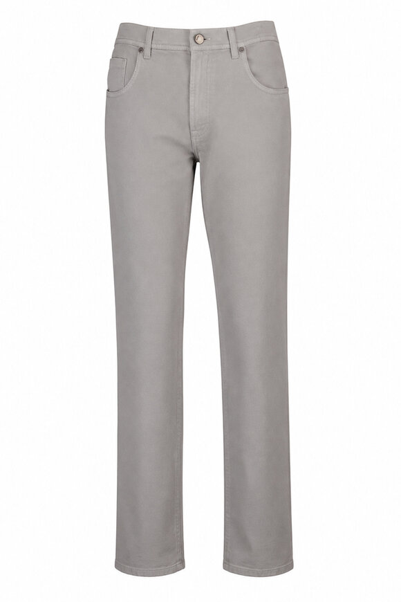 Cesare Attolini Gray Cotton Five Pocket Pant - view 1