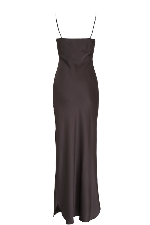 Nili Lotan - Cami Dark Brown Silk Gown