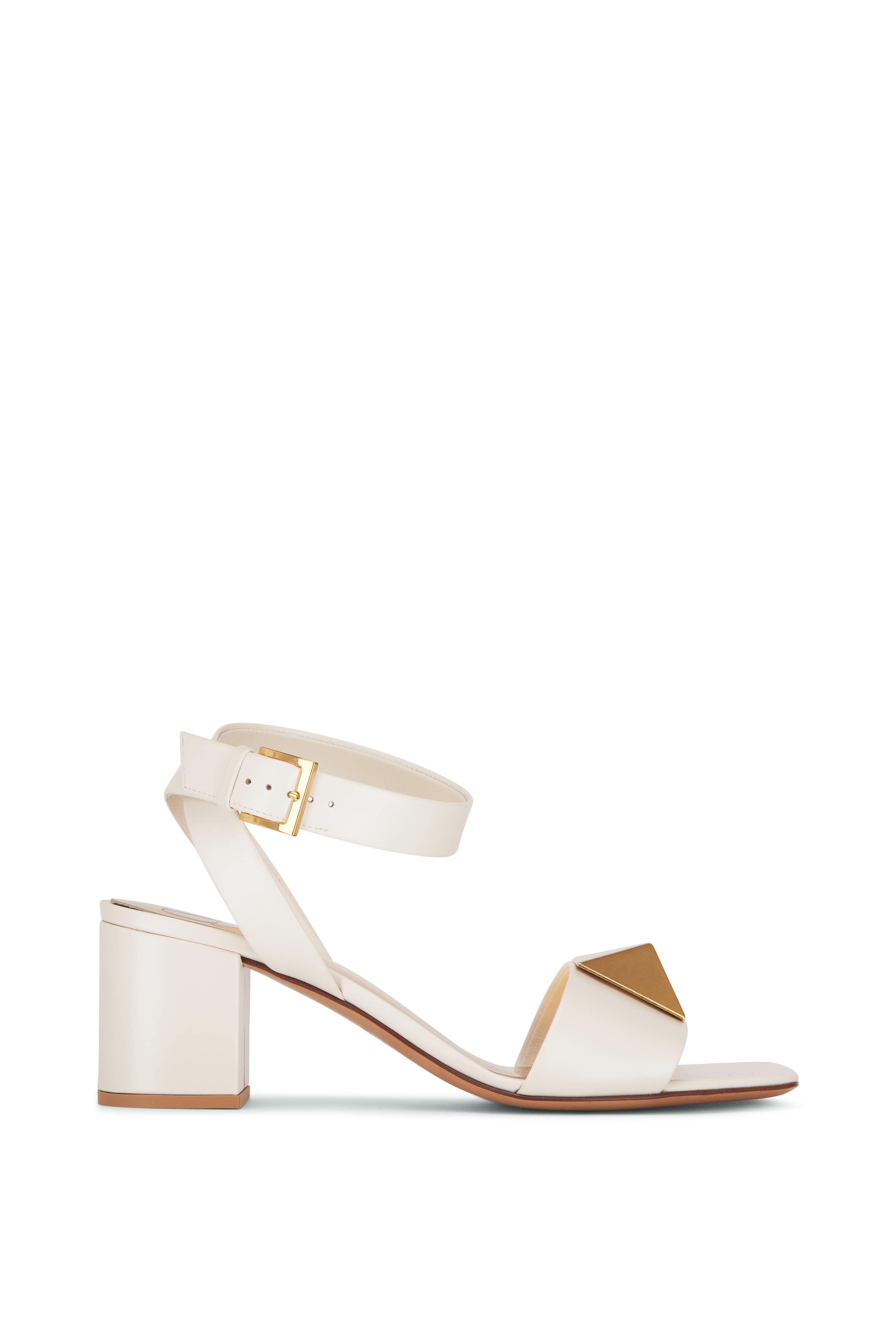 Valentino Garavani - Light Ivory Leather Sandal, 60mm