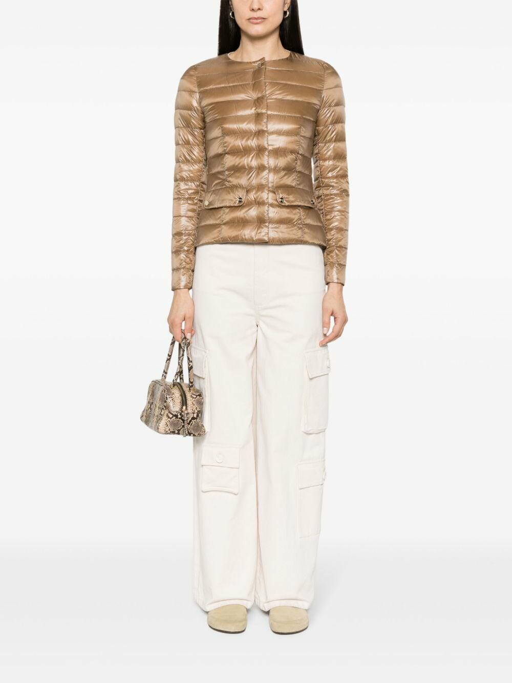 Herno - Camel Short Fitted Down Jacket