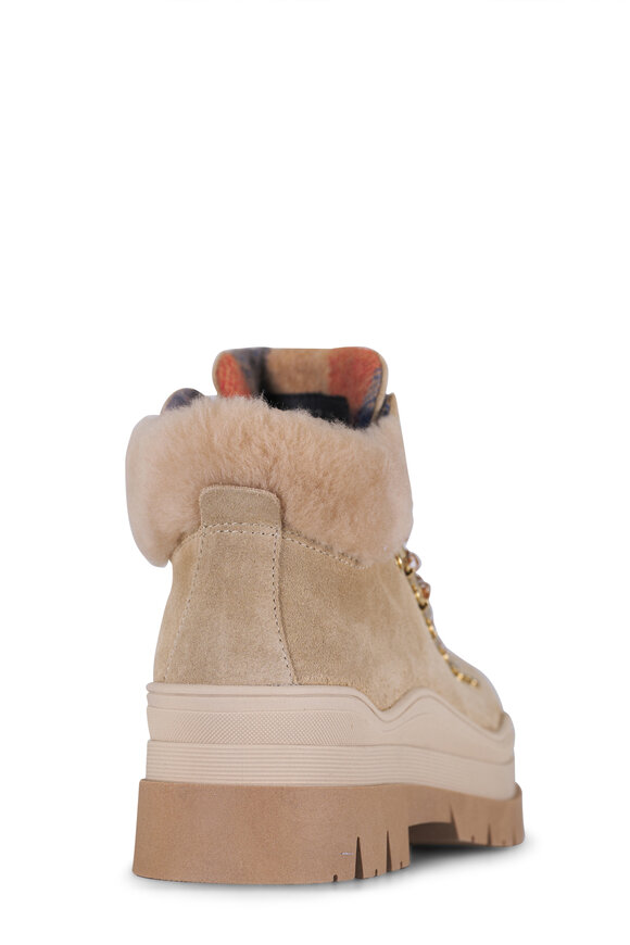 Bogner Arosa Natural Suede & Shearling Ankle Boot - view 4