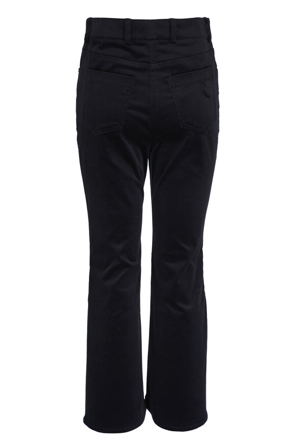 Akris Punto - Cali Black Velvet Bootcut Cropped Pant 