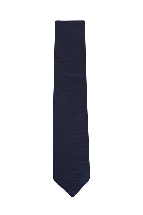 Isaia Nay Solid Piqué Tie