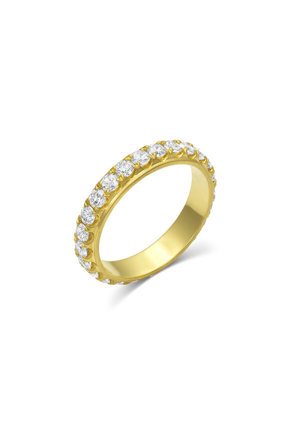 Leigh Maxwell 18k Yellow Gold Edged Eternity Band - view 1
