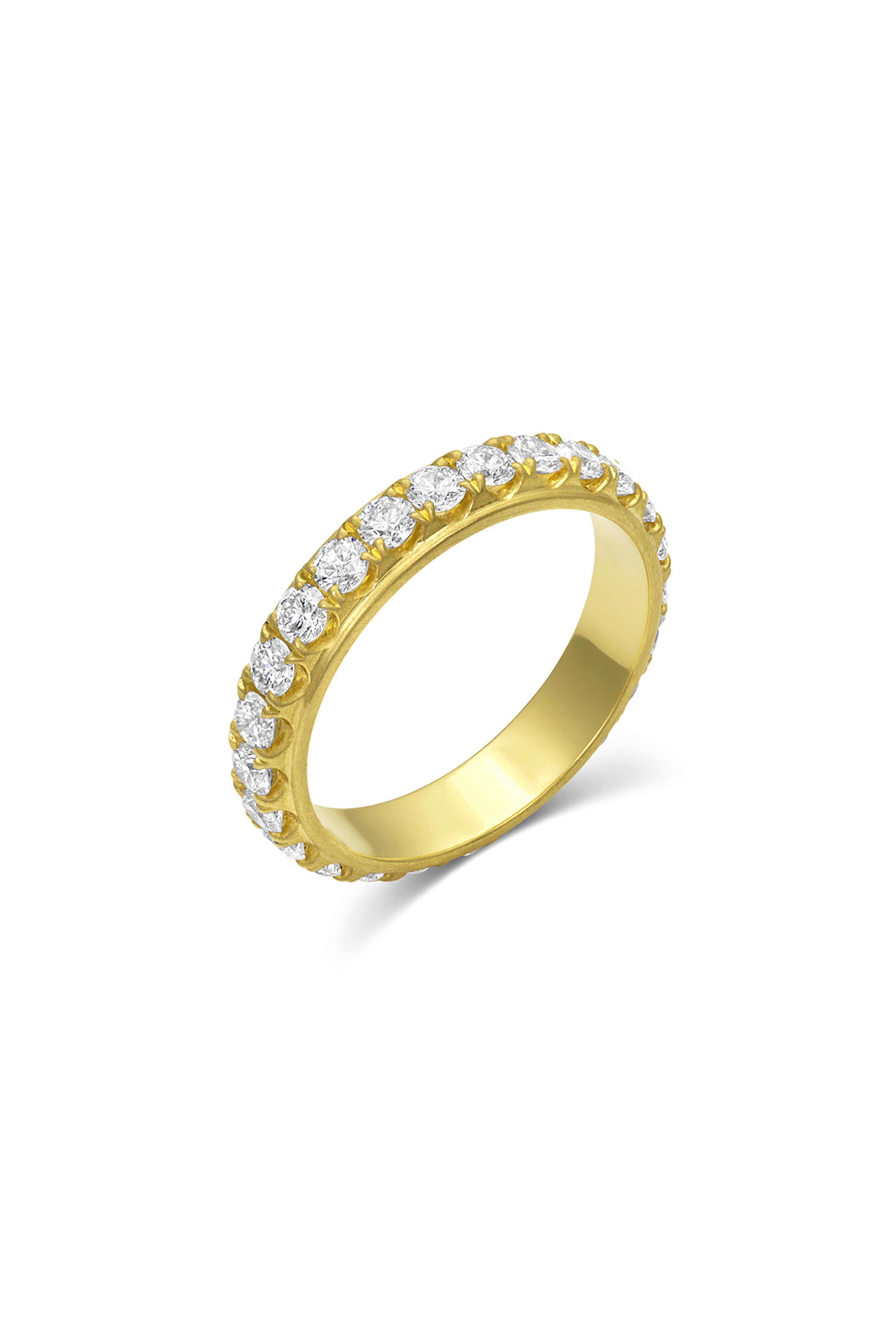 Leigh Maxwell - 18k Yellow Gold Edged Eternity Band - view 1