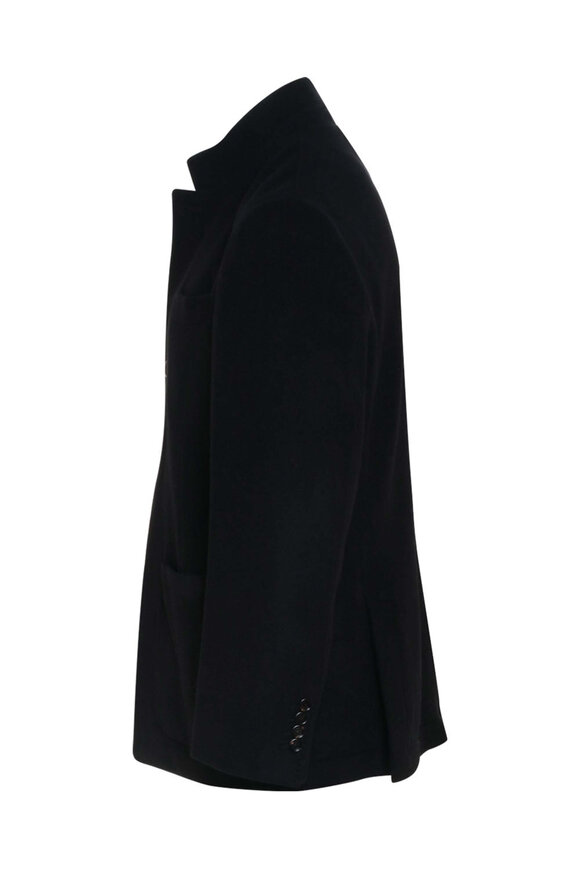 Brunello Cucinelli Black Lightweight Water Resistant Cashmere Jacket - view 3