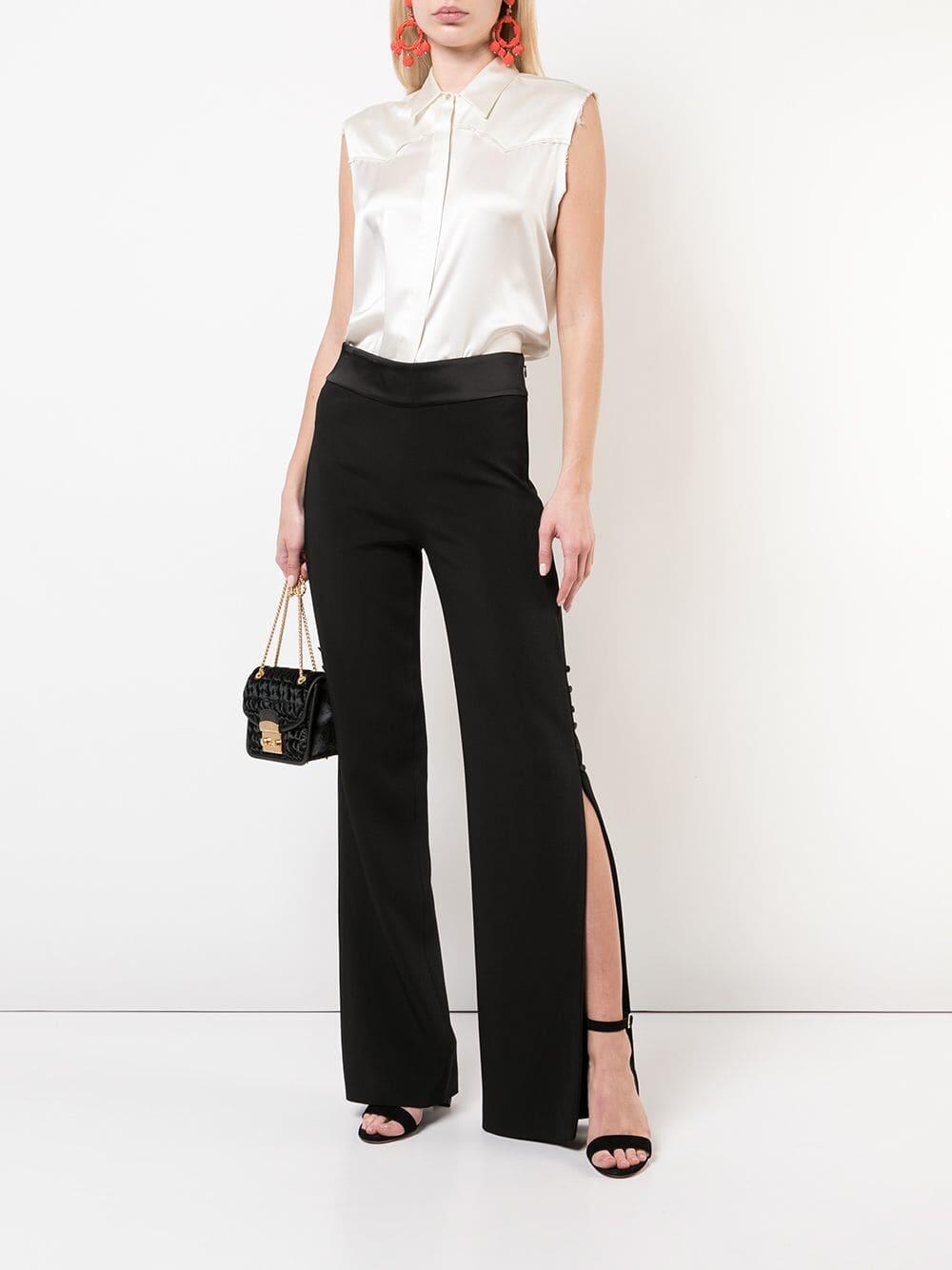 Nili Lotan - Brayden Ivory Silk Button Down Blouse - view 4