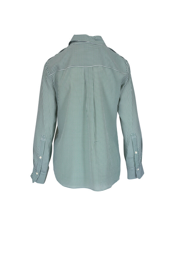 Dorothee Schumacher - Vichy Love Green Herringbone Blouse