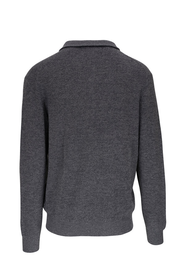 Peter Millar - Kitts Twisted Charcoal Quarter Zip Pullover