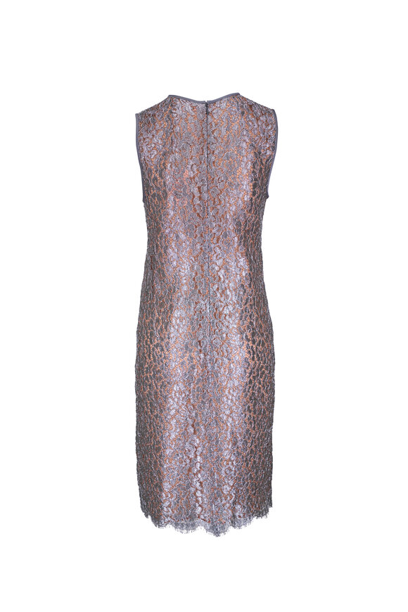 Michael Kors Collection - Metallic Floral Guipure Lace Dress