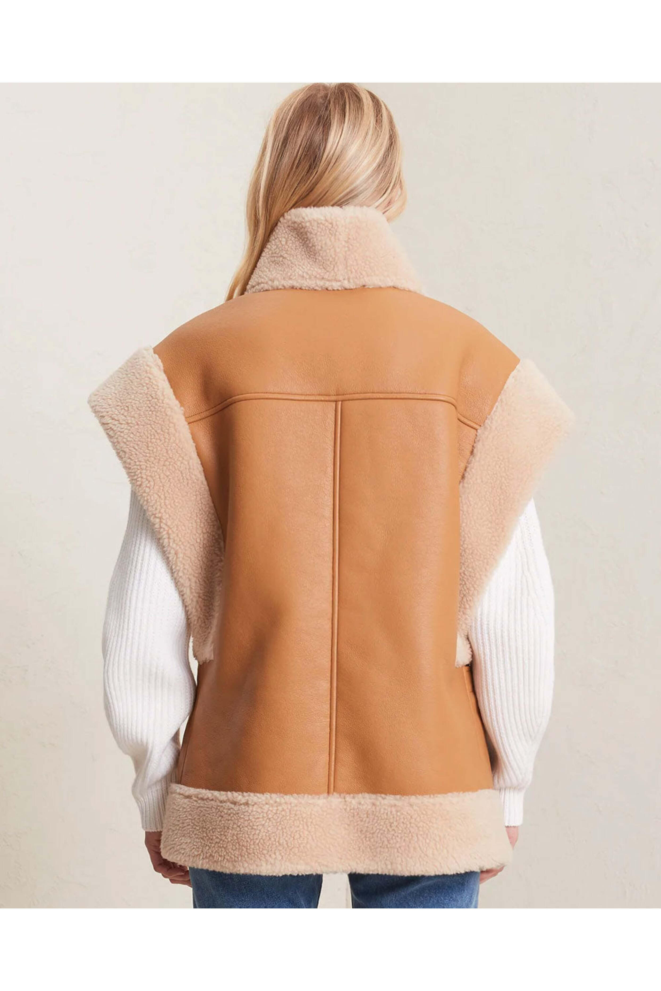 A.L.C. - Pecan Sutton Faux Fur Vest