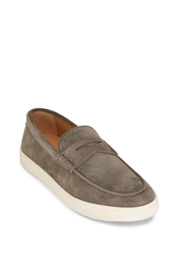 Brunello Cucinelli - Olive Green Suede Loafer Sneaker