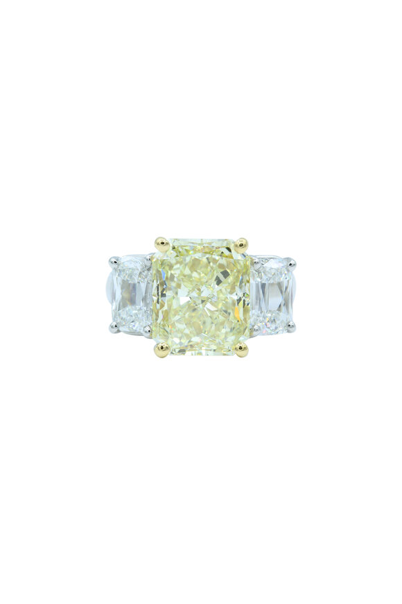 Oscar Heyman - Platinum Yellow & White Diamond Ring