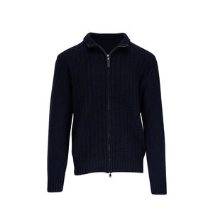 ずとまよ　M Full Zip Knit Jersey (Navy) Full Zip Knit Jersey (Navy) - ZUTOMAYO MART