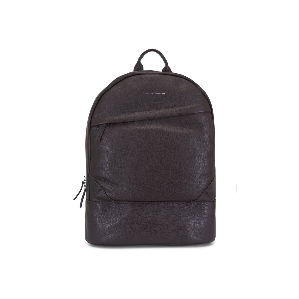 Want Les Essentiels Kastrup Brown Pebbled Leather Backpack