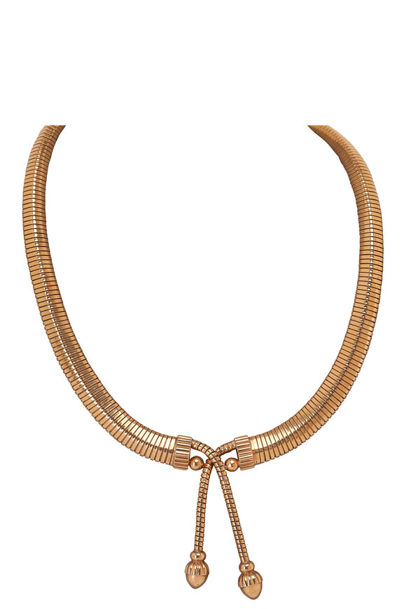 Estate Jewelry Vintage 1940's Tubogas Gold Necklace