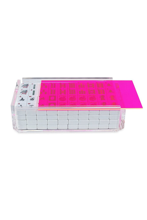 Luxe Dominoes 'El Majong' Luxe Majong Set in Neon Pink - view 3