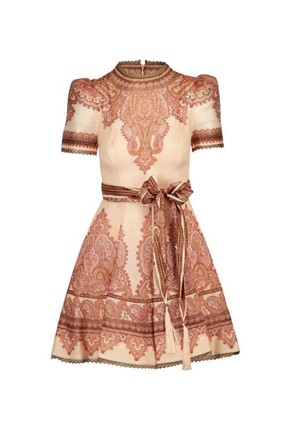 Zimmermann Ascent Latte Paisley Picnic Mini Dress - view 1