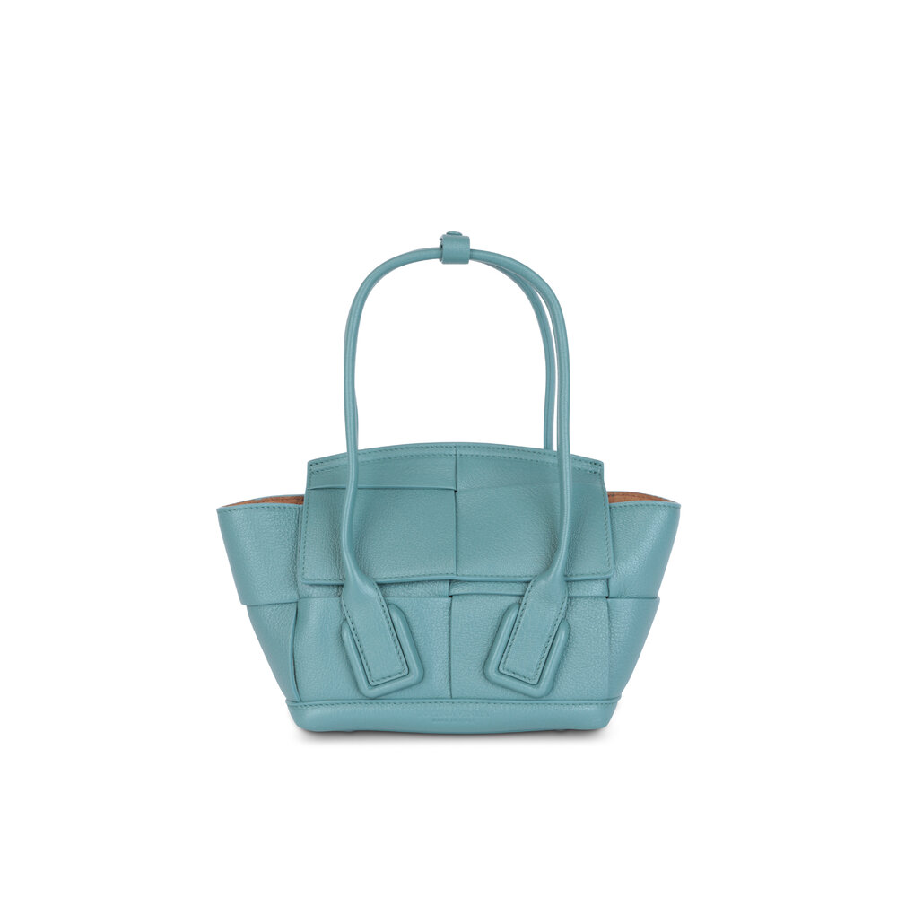 【売り切り御免！】 29 Arco - Veneta Bottega Storm Small Leather Woven Blue バッグ