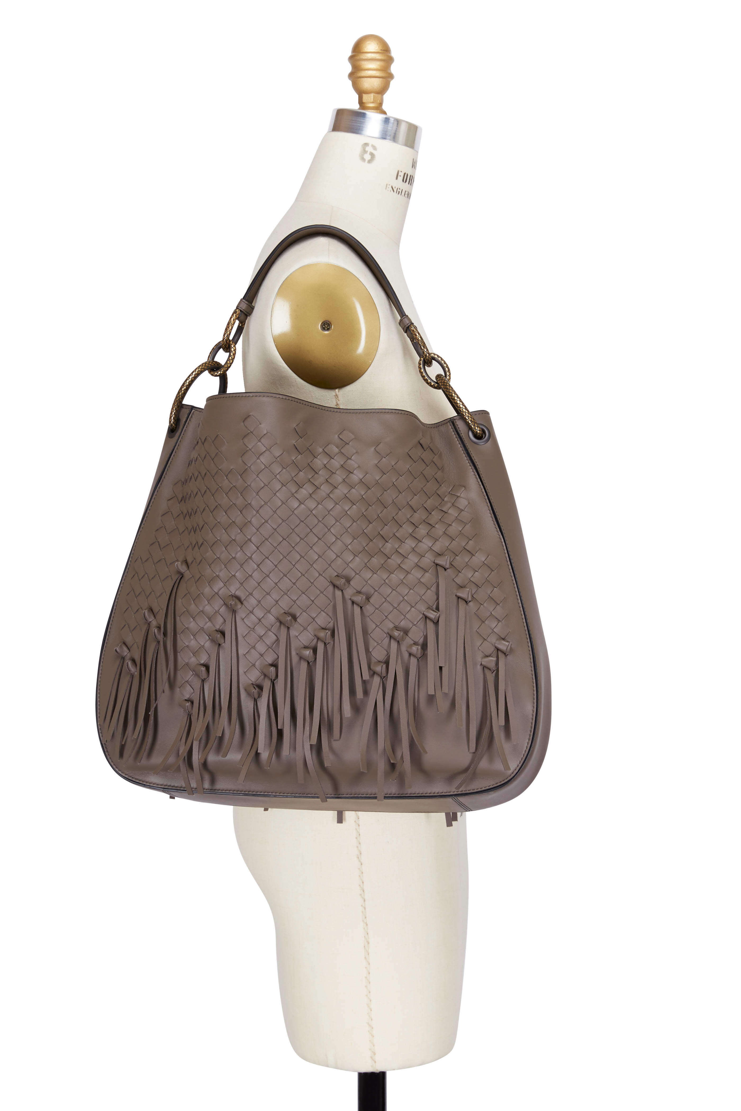 Bottega Veneta Large Loop Intrecciato Leather Shoulder Bag