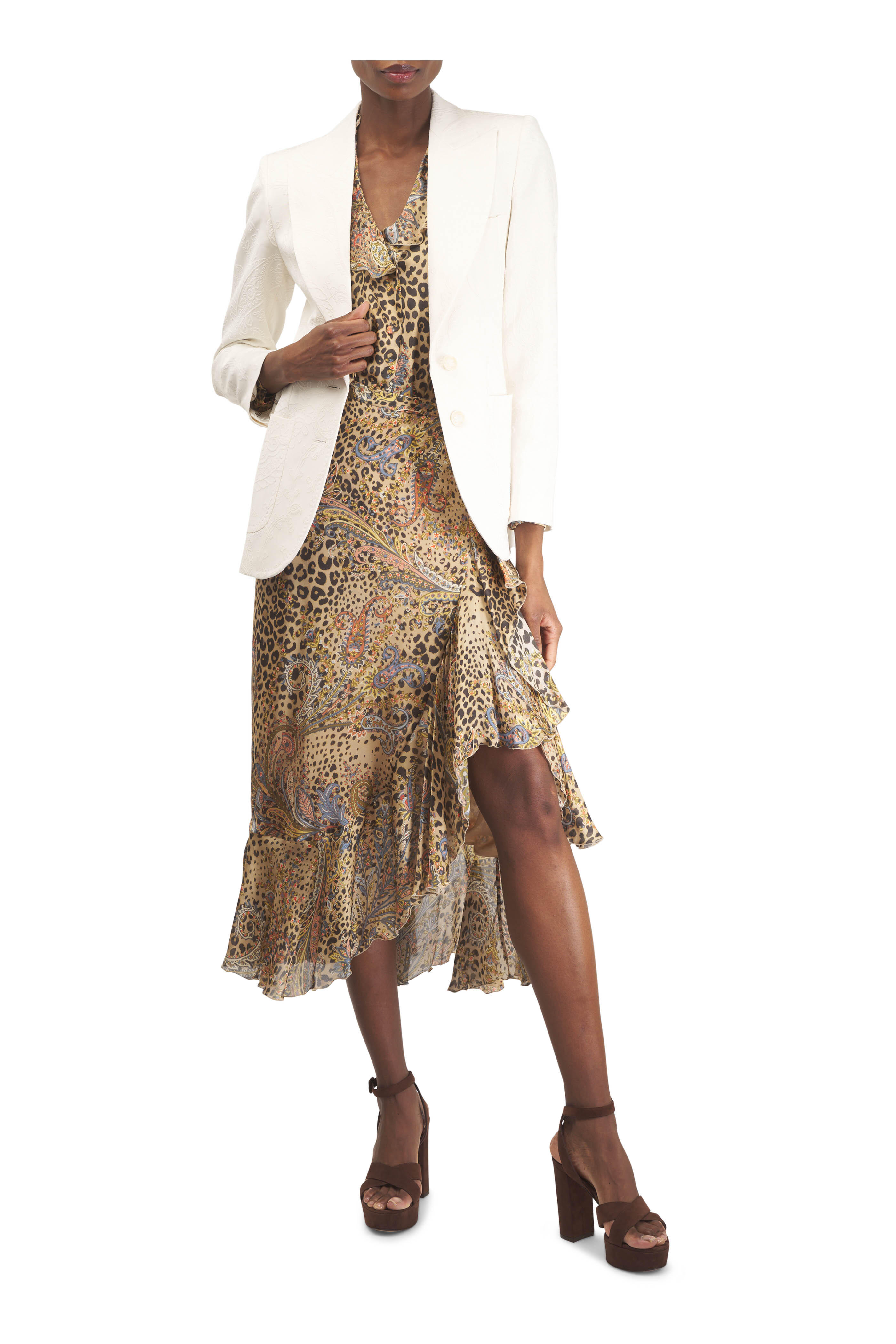 Etro - Dark Brown Animal Paisley Print Shirt