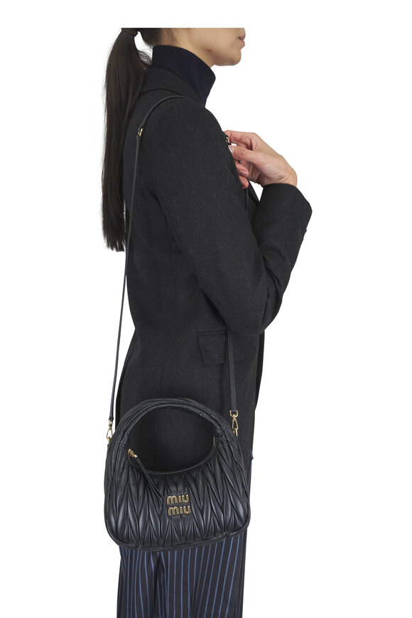 Miu Miu Small Wander Black Quilted Leather Crossbody - view 2