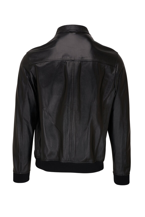Fradi - Black Flipper Leather Bomber Jacket 