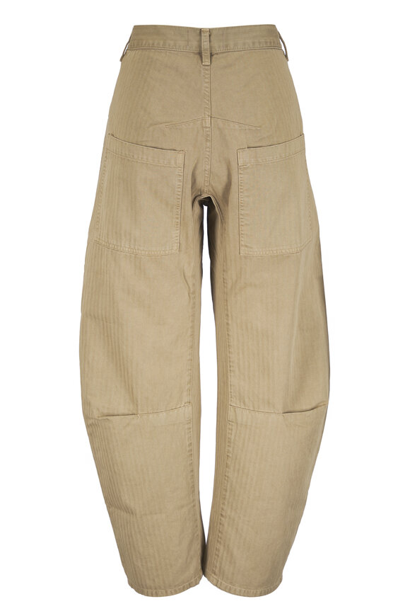 Nili Lotan Shon French Khaki Herringbone Pant - view 3