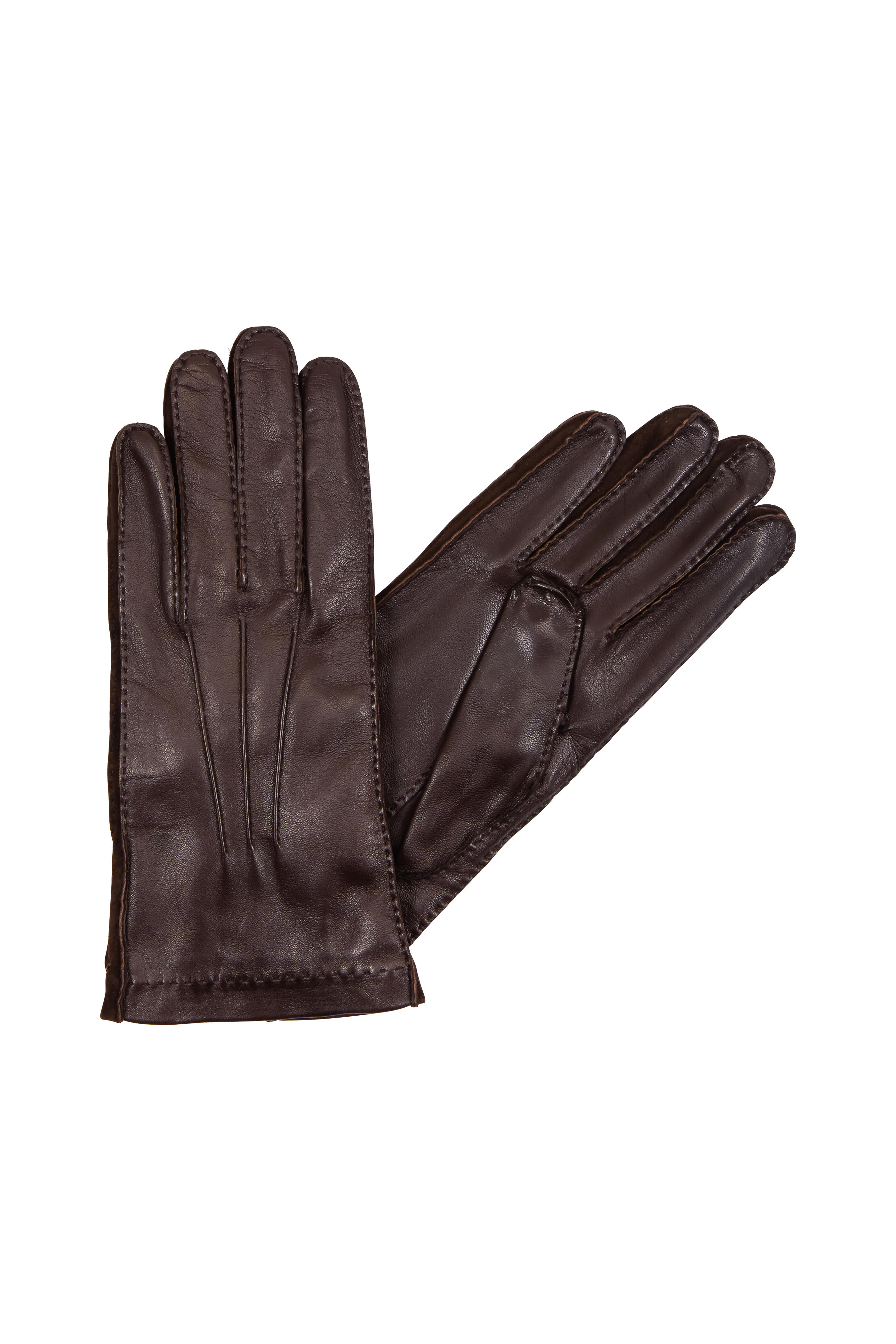 Loro Piana - Dark Brown Leather Gloves
