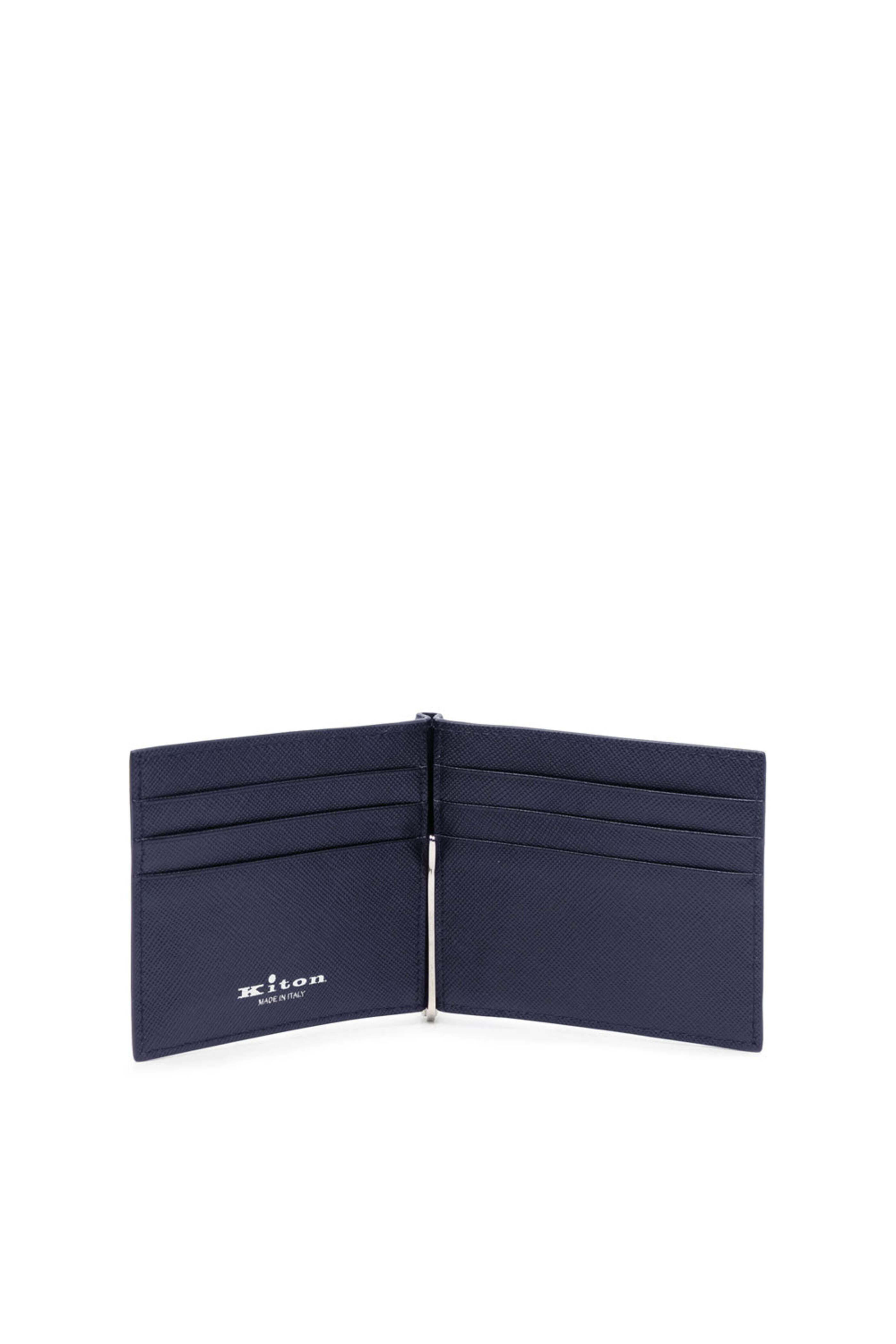 Kiton - Money Clip Wallet in Navy