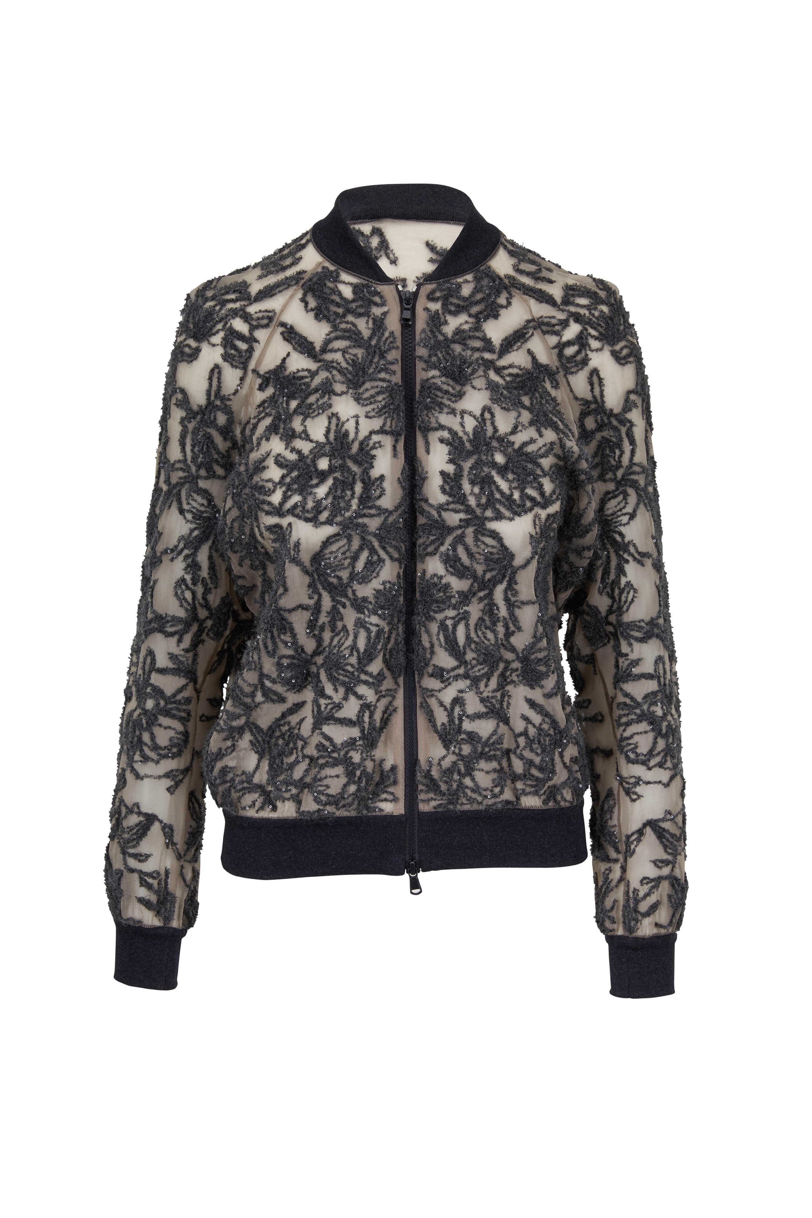 Brunello Cucinelli - Desert Silk Voile Bomber Jacket