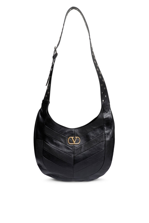 Valentino Garavani Hoboho Black Nappa Leather Hobo Bag