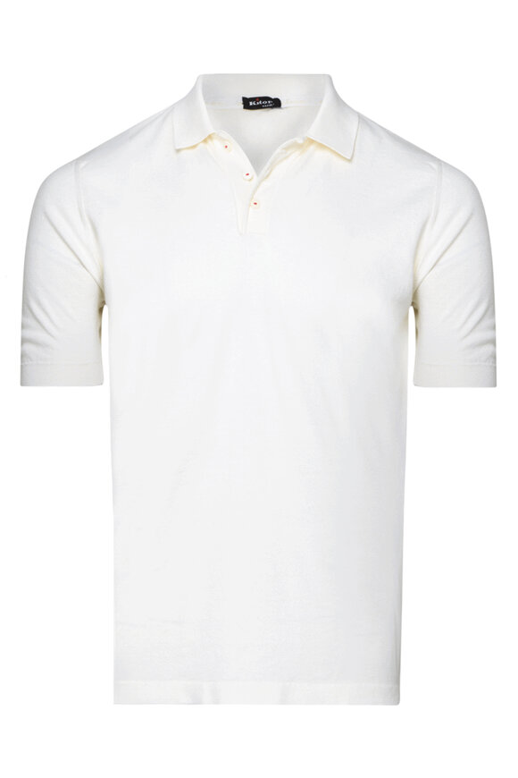 Brunello Cucinelli - White Long Sleeve Slim Fit Polo Brunello Cucinelli - White Long Sleeve Slim Fit Polo