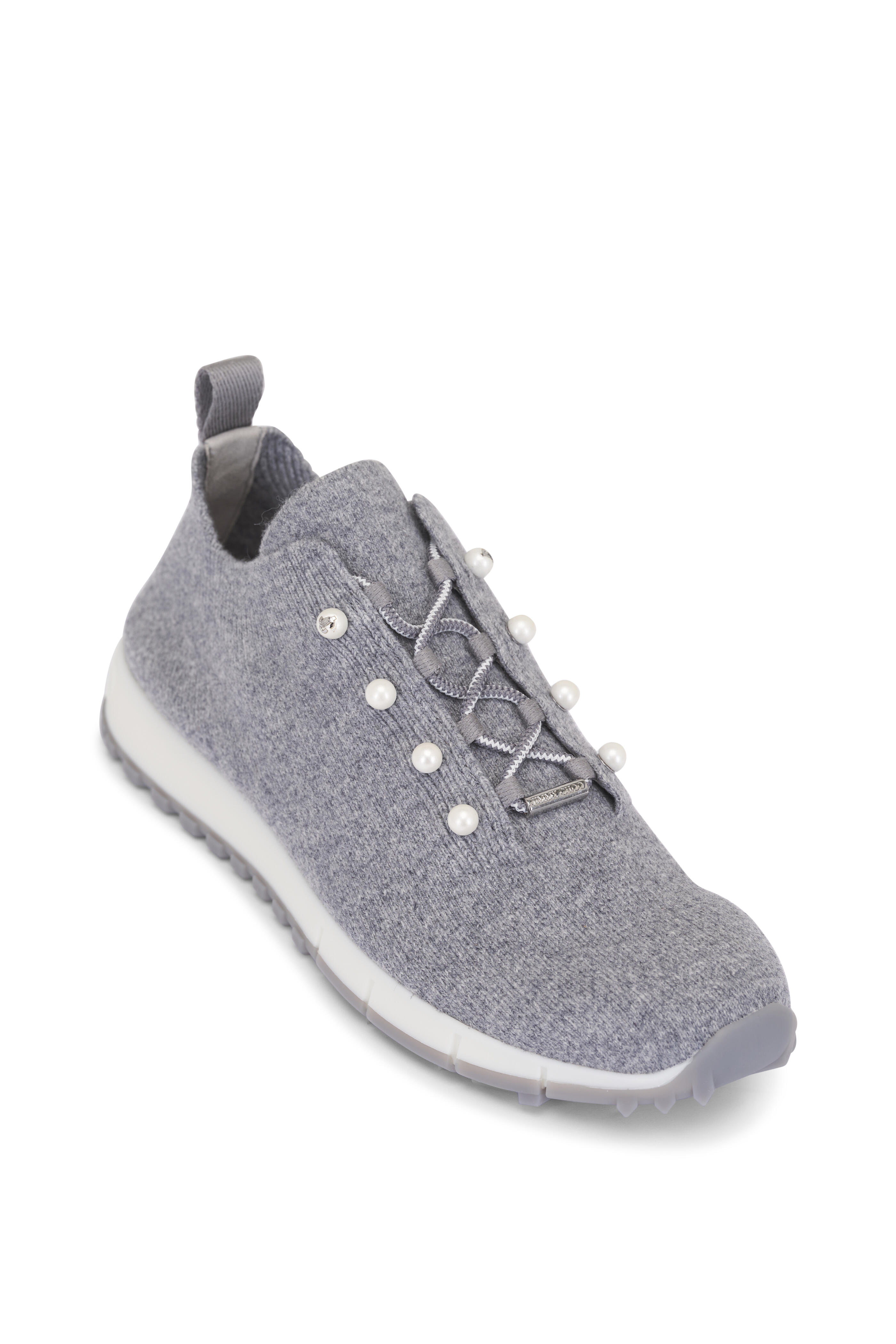 Jimmy Choo - Veles X Gray Mix Cashmere Knit Sneaker Jimmy Choo - Veles X Gray Mix Cashmere Knit Sneaker