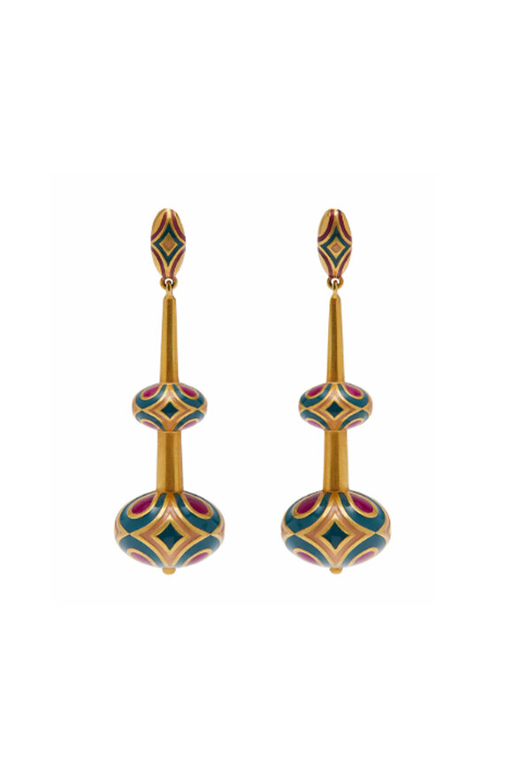 Van Gelder Multicolor Imperial Double Bead Earrings